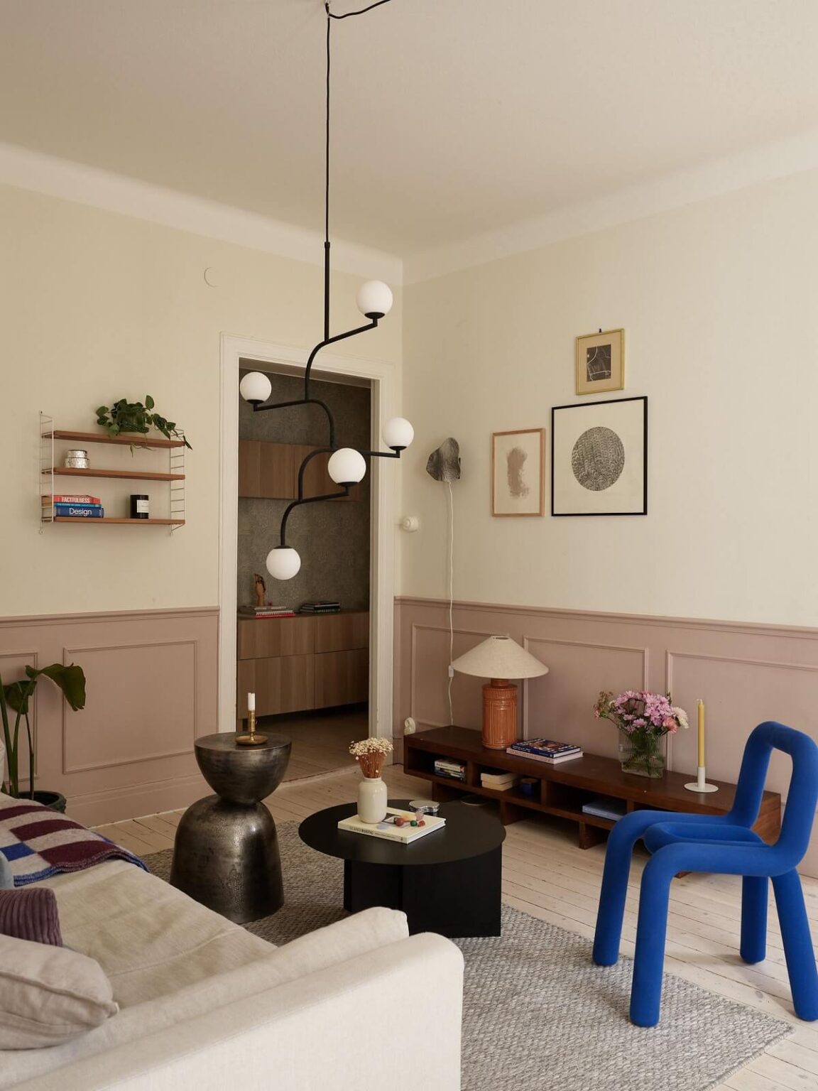 View of Pastel Colors in a Light Scandinavian Apartment - The Nordroom