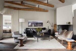 A Stylish Penthouse Apartment with Exposed Beams - The Nordroom - Eco Friendly Penthouse Apartments With Exposed Wood Beam Details And Textures
