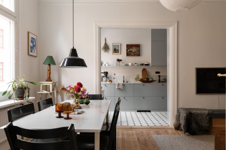 Picture of A Bright Scandinavian Apartment with a Light Gray Kitchen - The Nordroom
