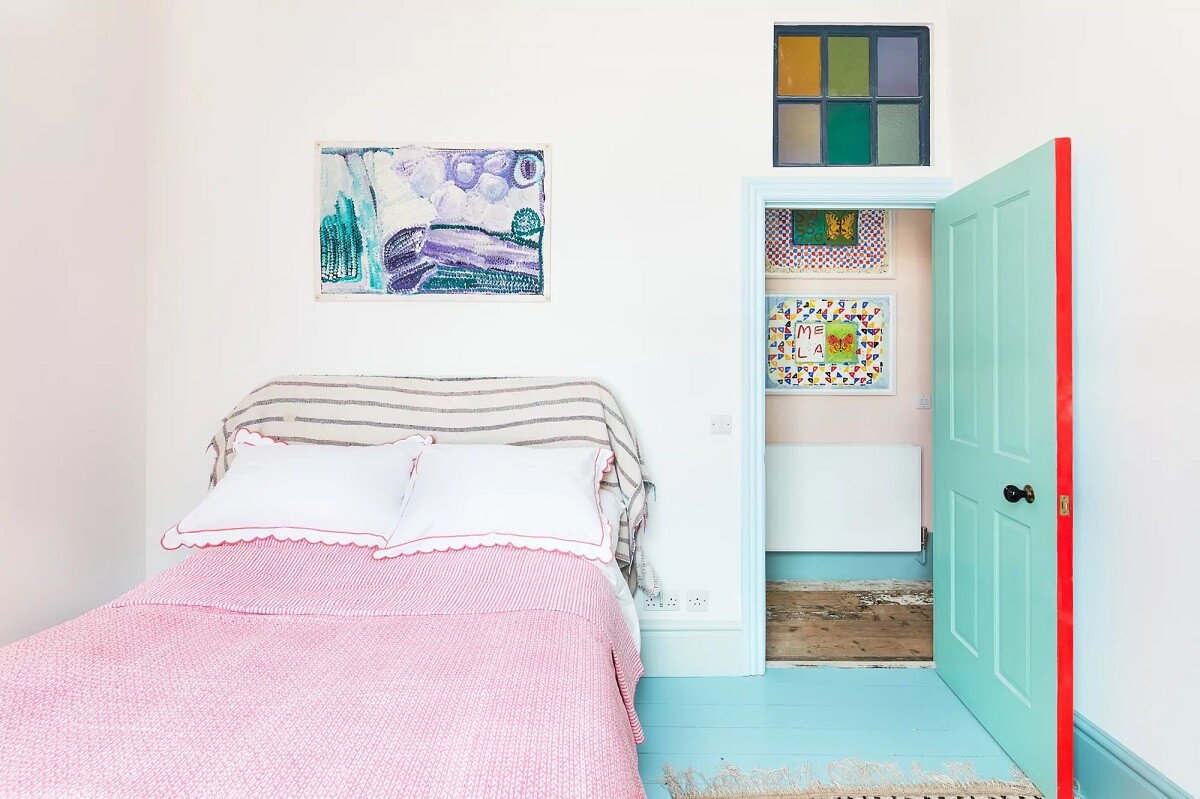 light bedroom pastel color accents