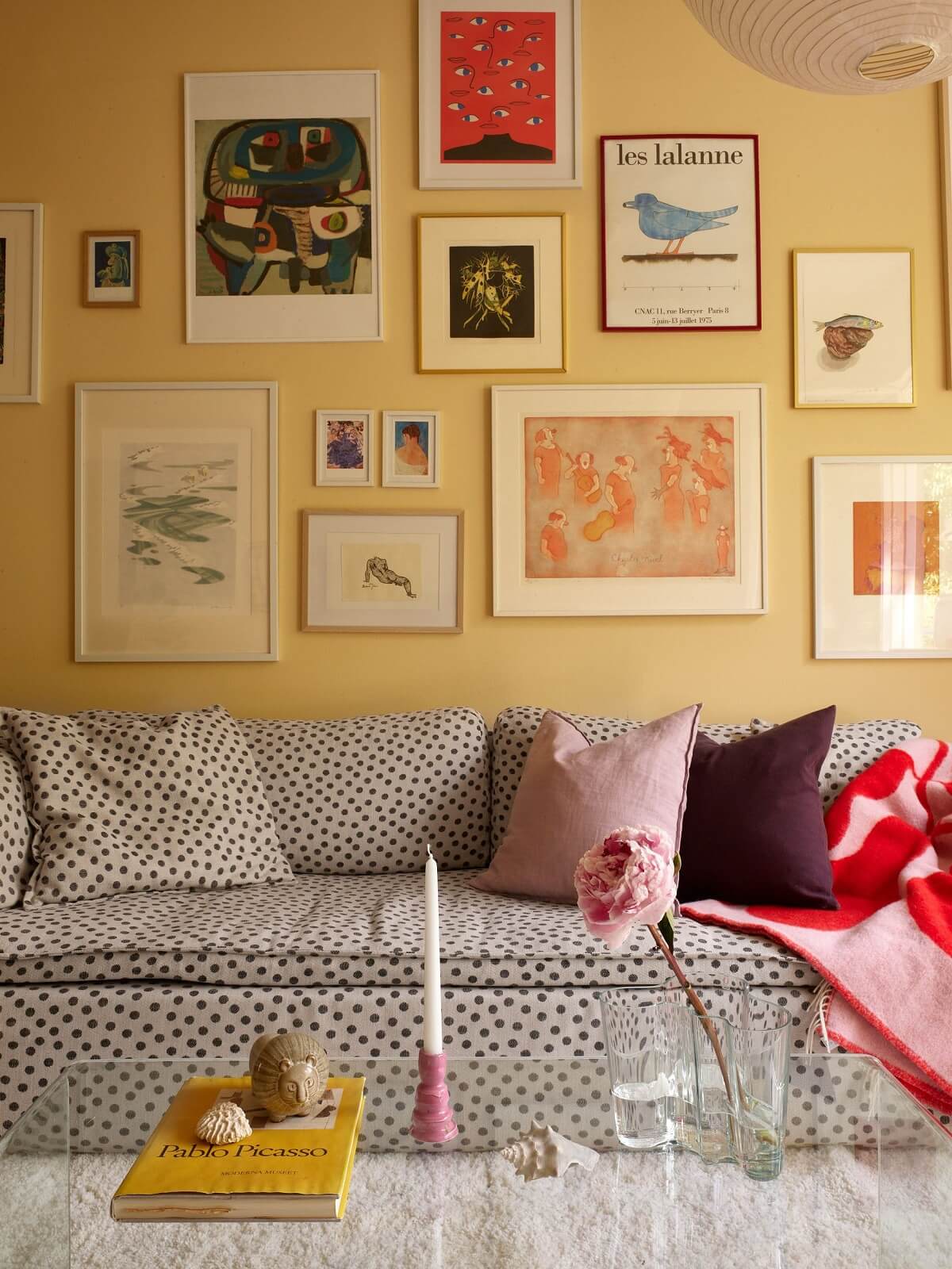 Soft Yellow Walls in a Swedish Apartment