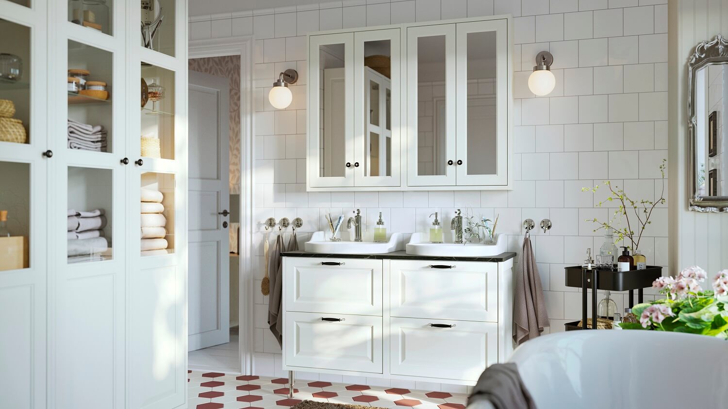 white-cabinets-IKEA-TÄNNFORSEN-bathroom-nordroom