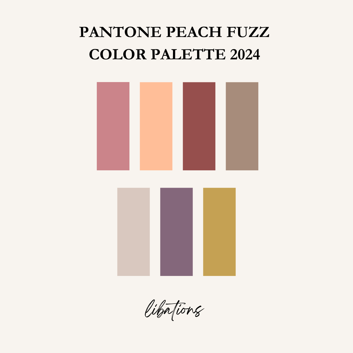 pantone peach fuzz color palette libations nordroom