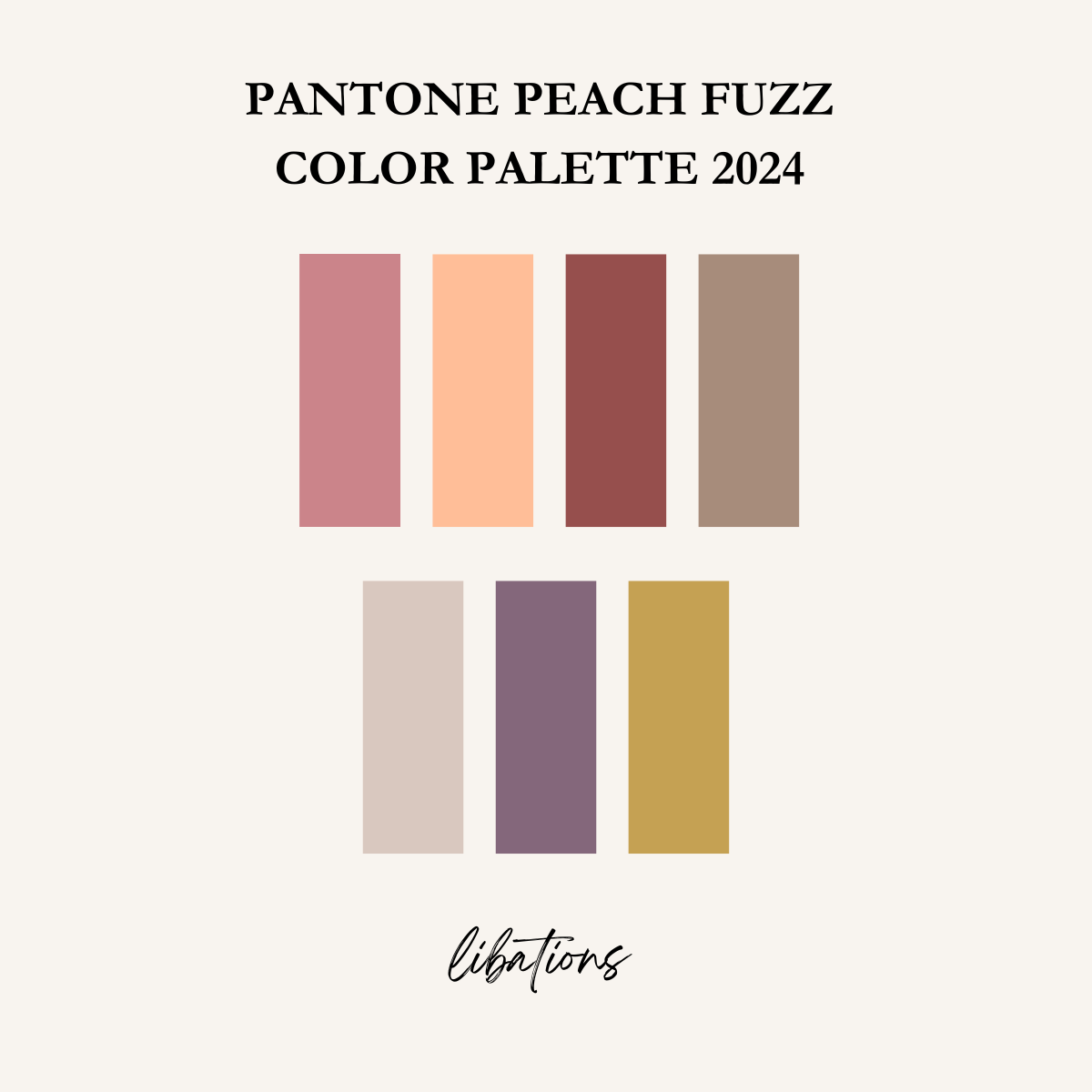 Pantone Peach Fuzz Color Palette Libations Nordroom