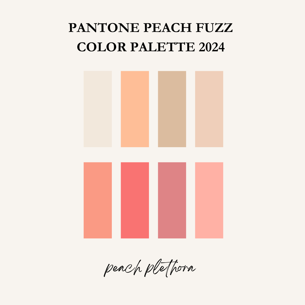 pantone peach fuzz color palette peach plathora Pantone Color of the Year 2024 Home Decor Inspiration