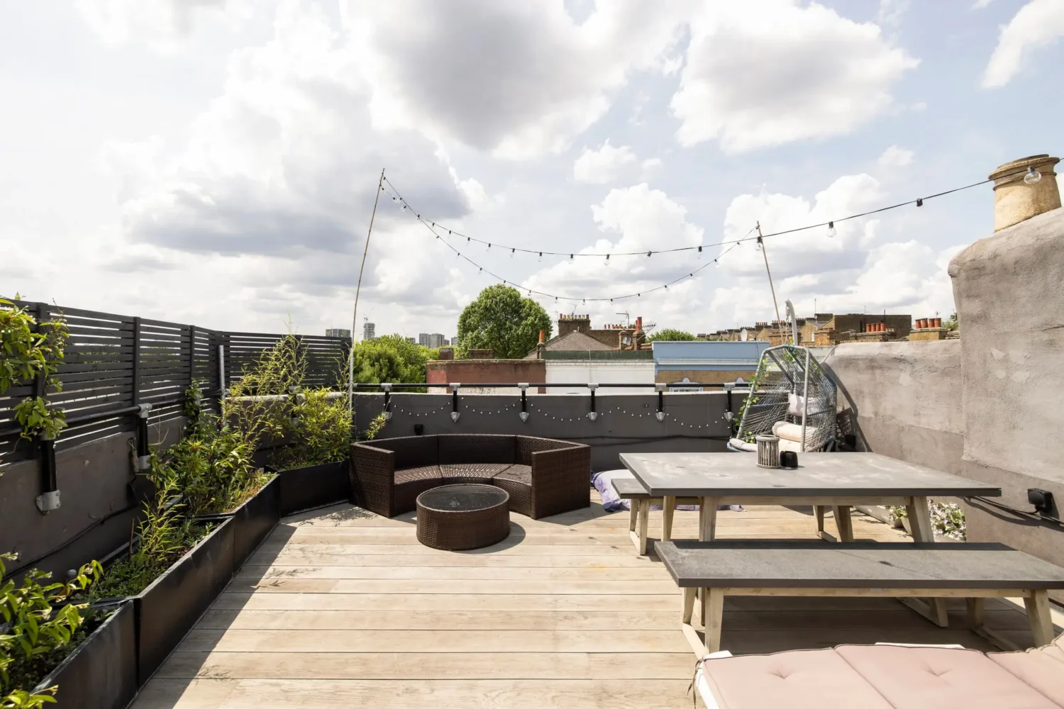 roof terrace notting hill apartment nordroom A London Maisonette with Color Pops