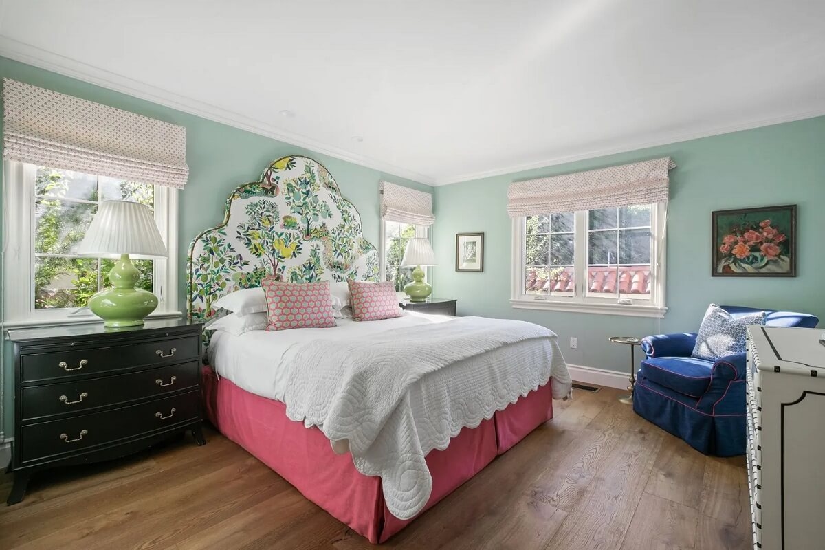 blue-bedroom-botanical-headboard-emma-stone-nordroom