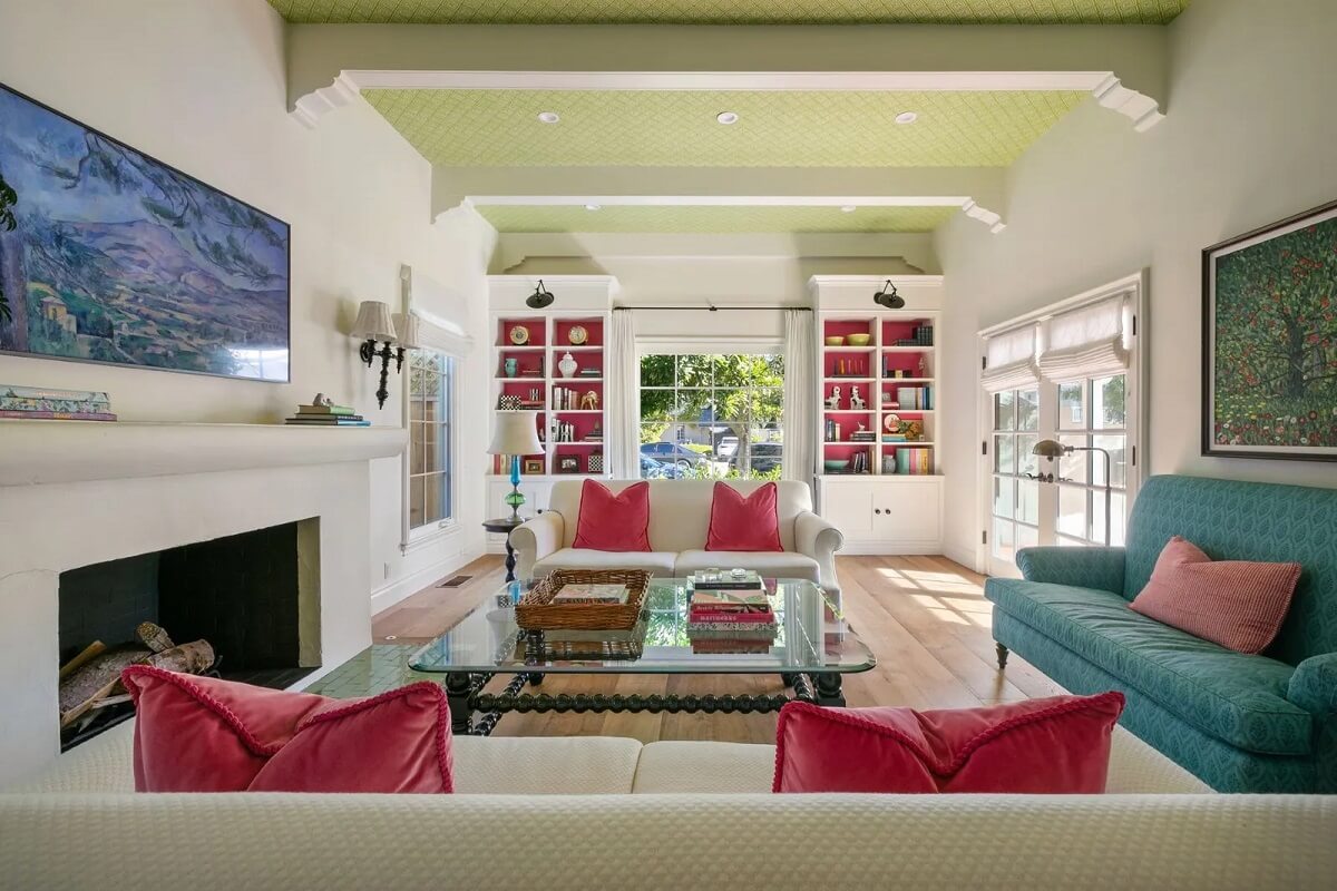 colorful-living-room-emma-stone-spanish-style-home-nordroom