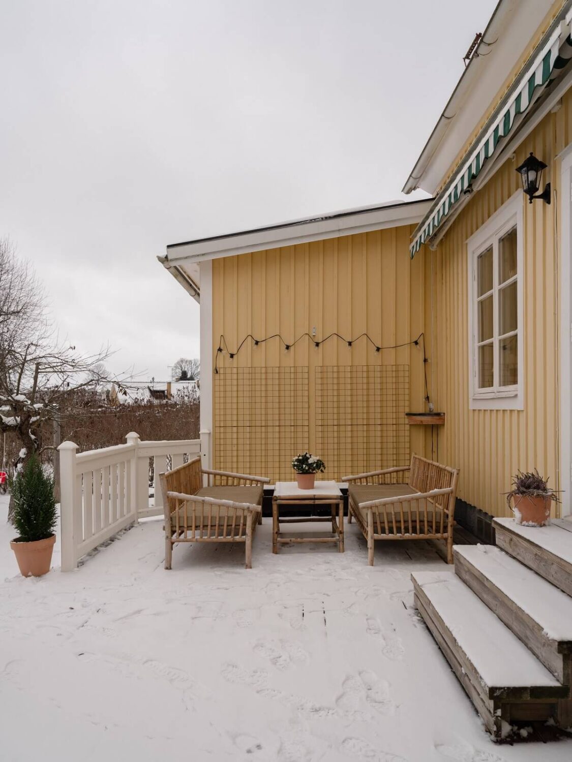 garden terrace yellow family home sweden nordroom