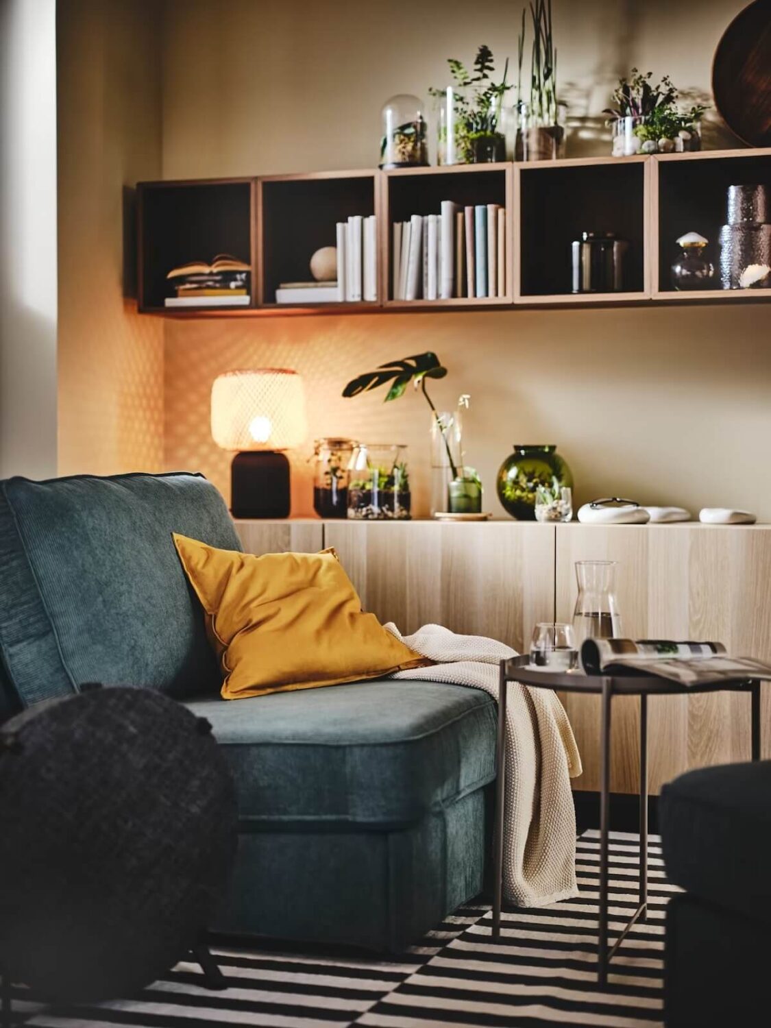 ikea-living-room-open-cabinets-blue-sofa-nordroom