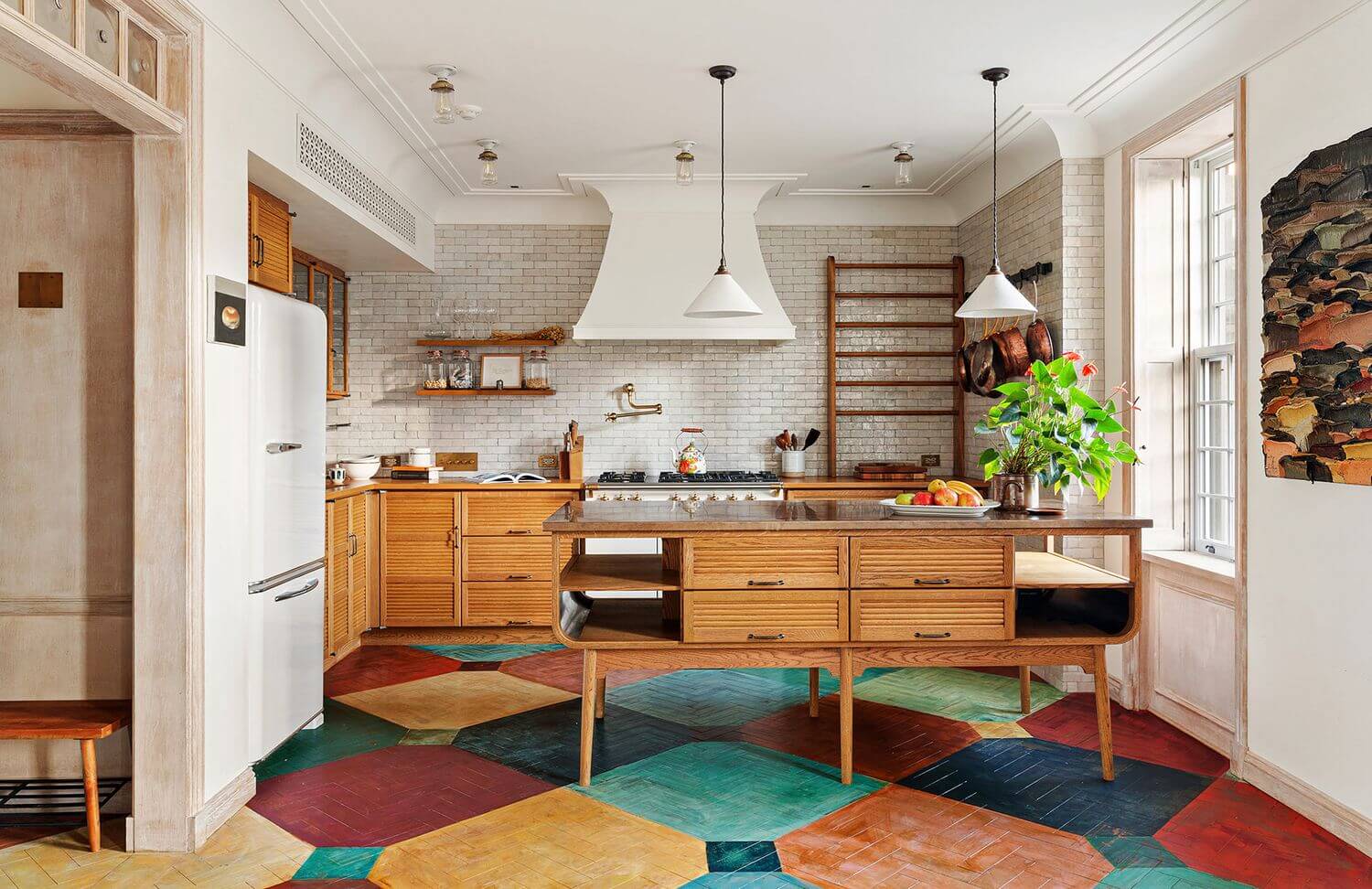 devol haberdasher kitchen painted wooden floor nordroom