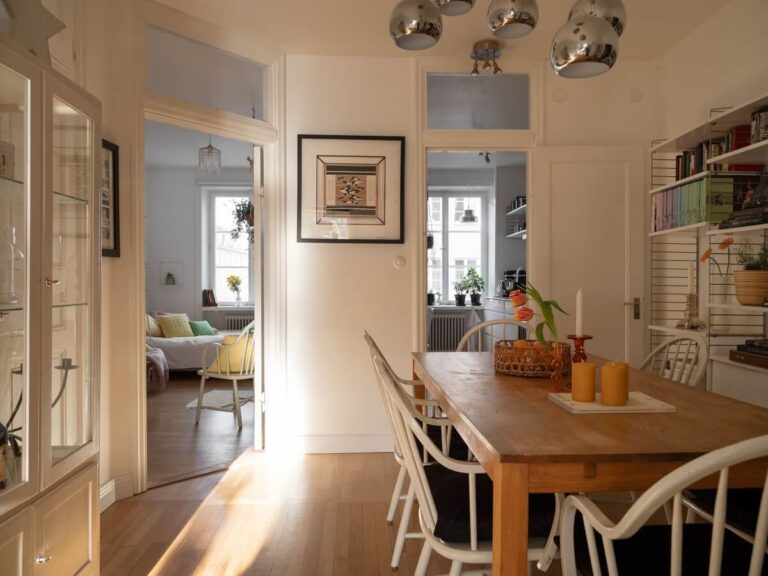 View of A Swedish Apartment with Light-Filled Rooms - The Nordroom