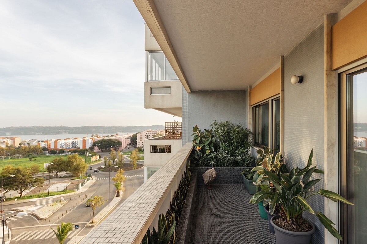 balcony 1 The Suspended Garden: An Architect-Designed Mid-Century Lisbon Apartment