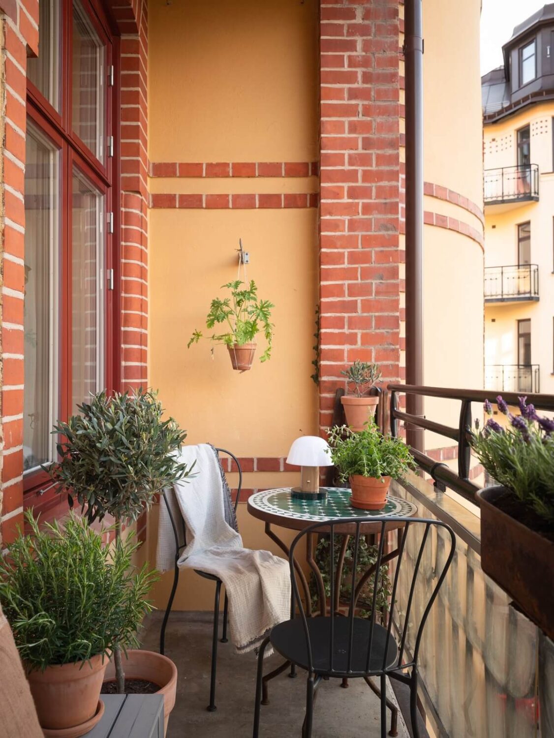 balcony with small bistro table