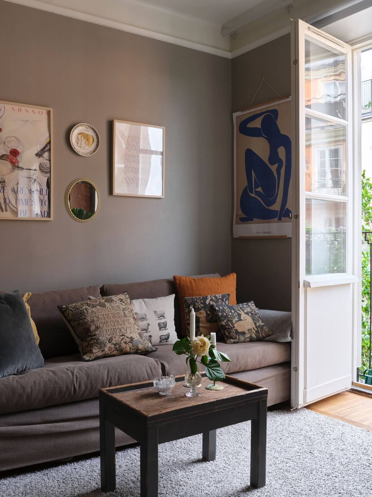 A Small Gray Apartment with Industrial Glass Walls - The Nordroom