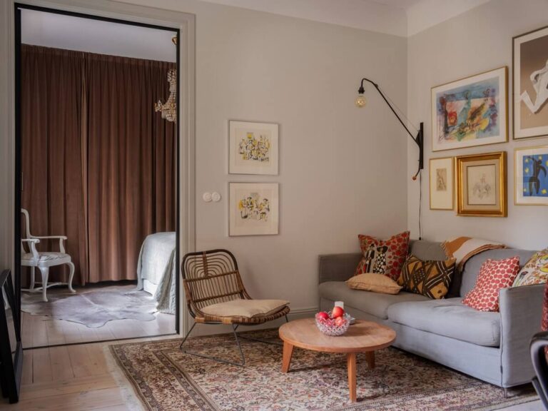 View of A Muted Color Palette in a Scandinavian Apartment - The Nordroom