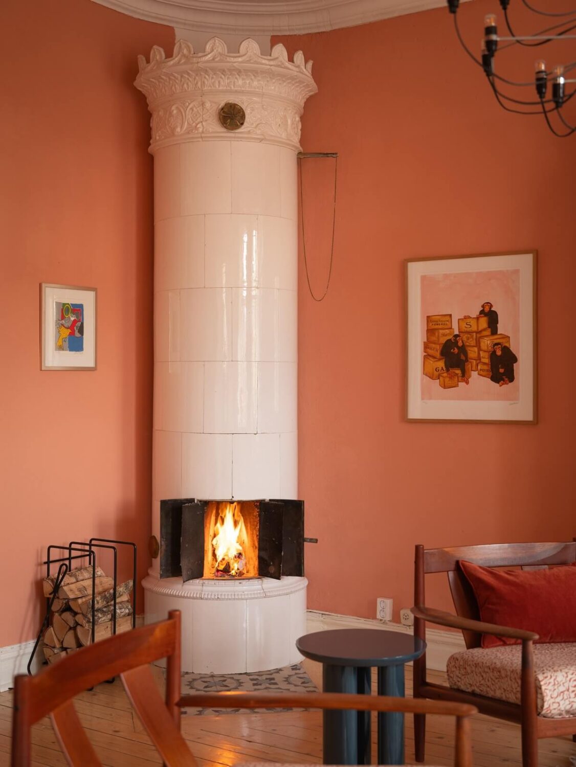 swedish tile fireplace