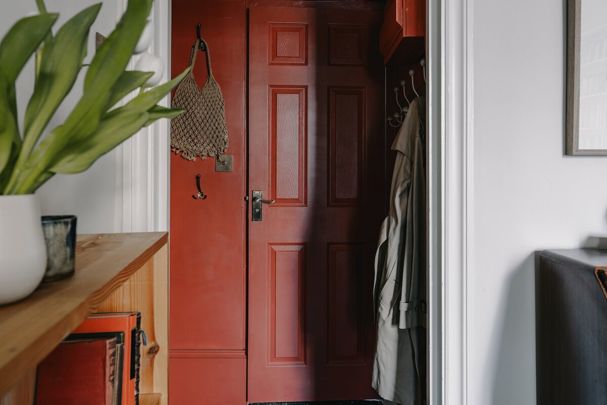 deep red hallway