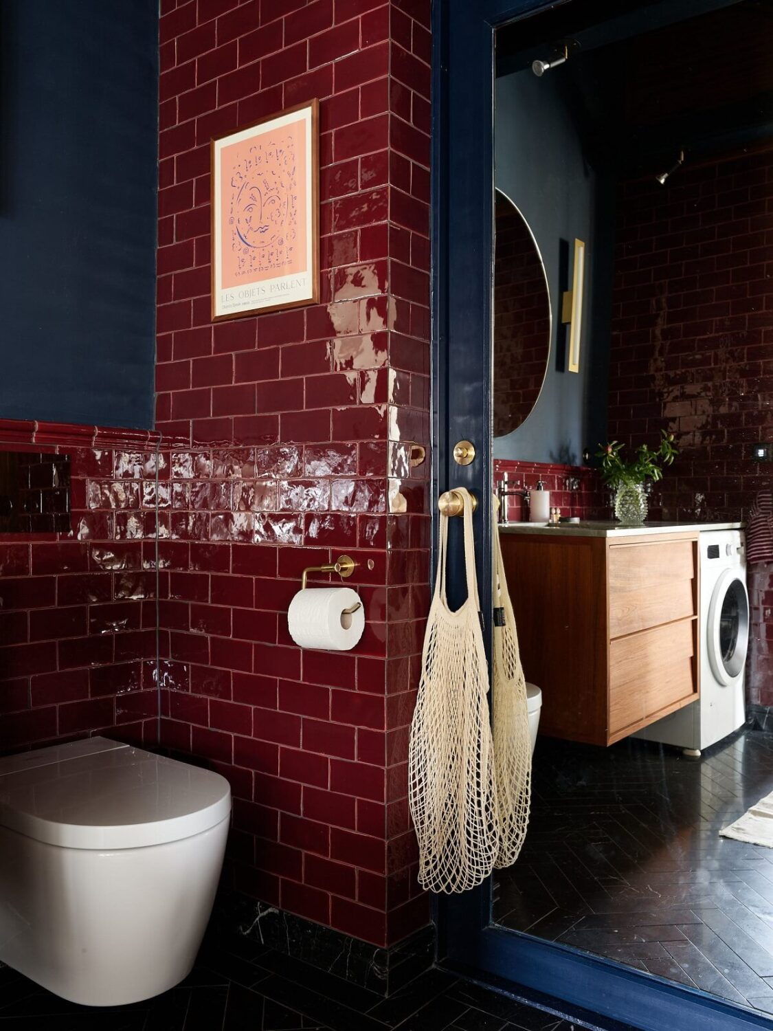 deep red bathroom tiles nordroom