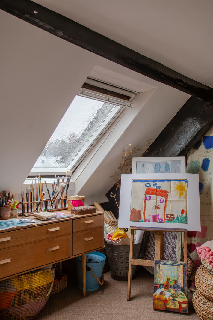 home atelier attic room A Charming 400-Year-Old Cottage in England