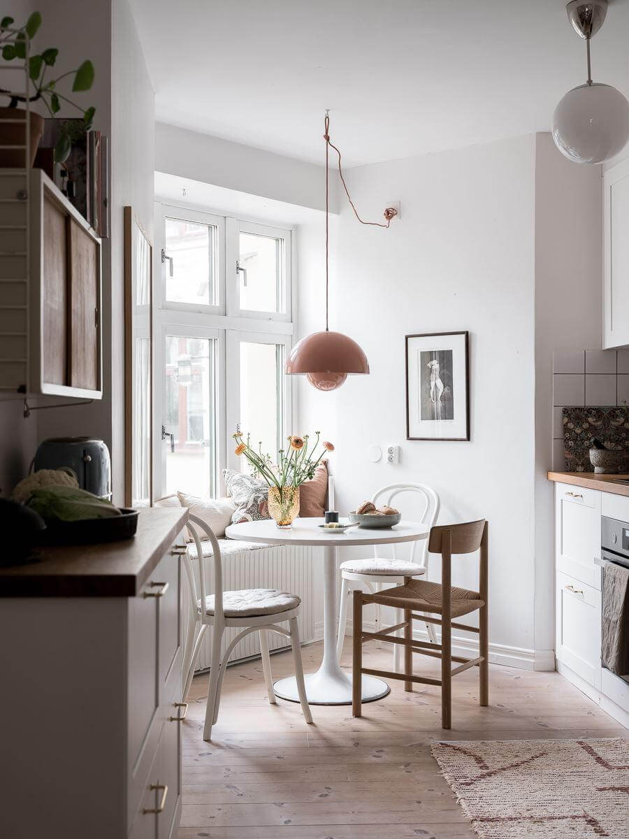 kitchen with round table