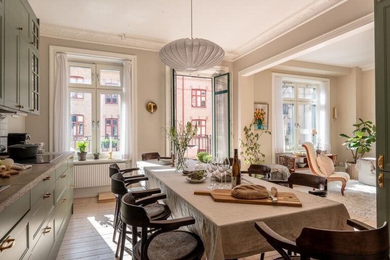 A Turn of the Century Apartment with a Green Kitchen - The Nordroom