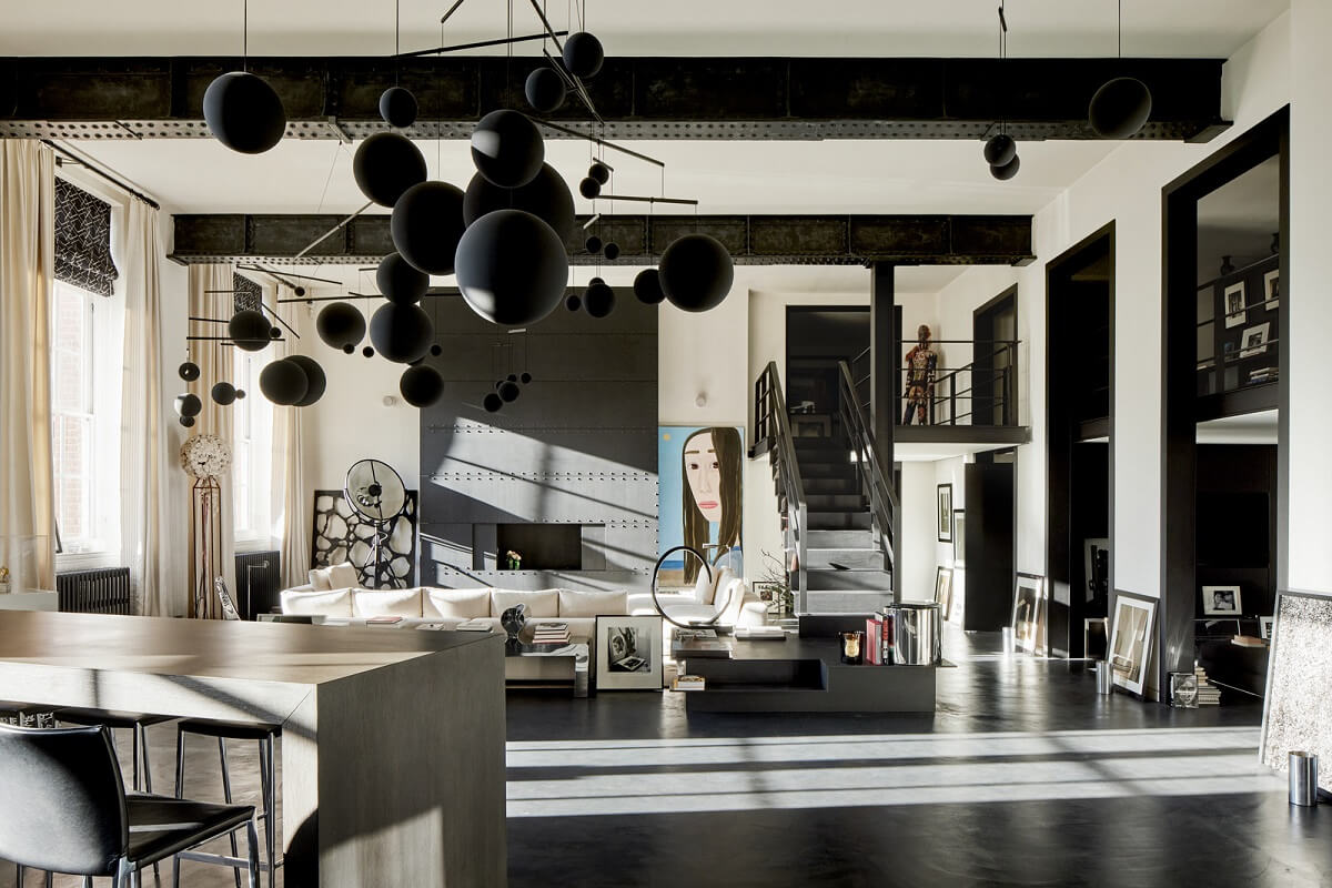 living space monochrome loft apartment london nordroom