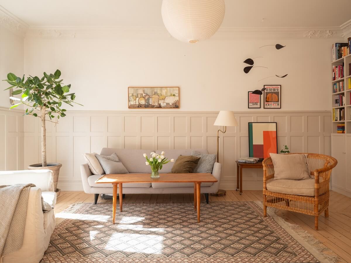 Light-Filled Rooms in a Historic Gothenburg Apartment 2 serene living room natural light