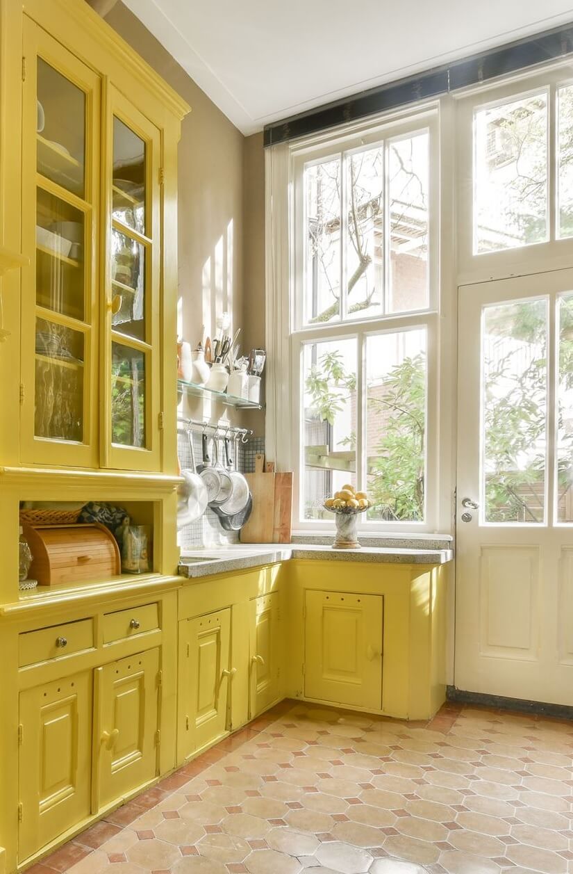 sunny yellow cottage style kitchen nordroom Yellow Kitchen Design Ideas (with Paint Colors)