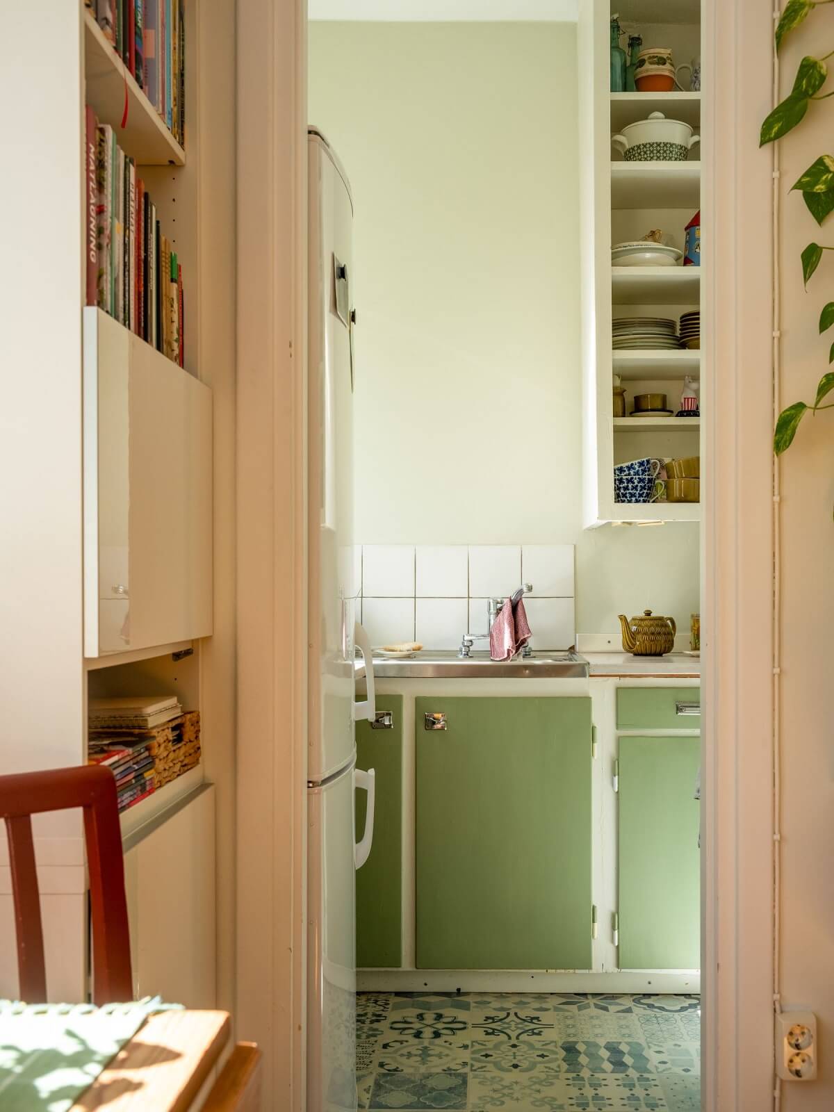 Vintage Green Cabinets