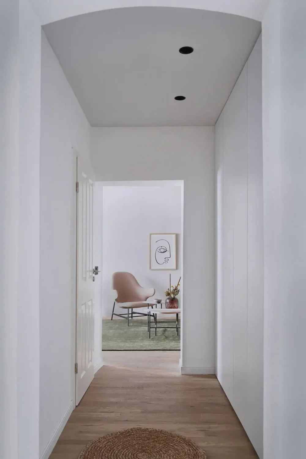 white hallway