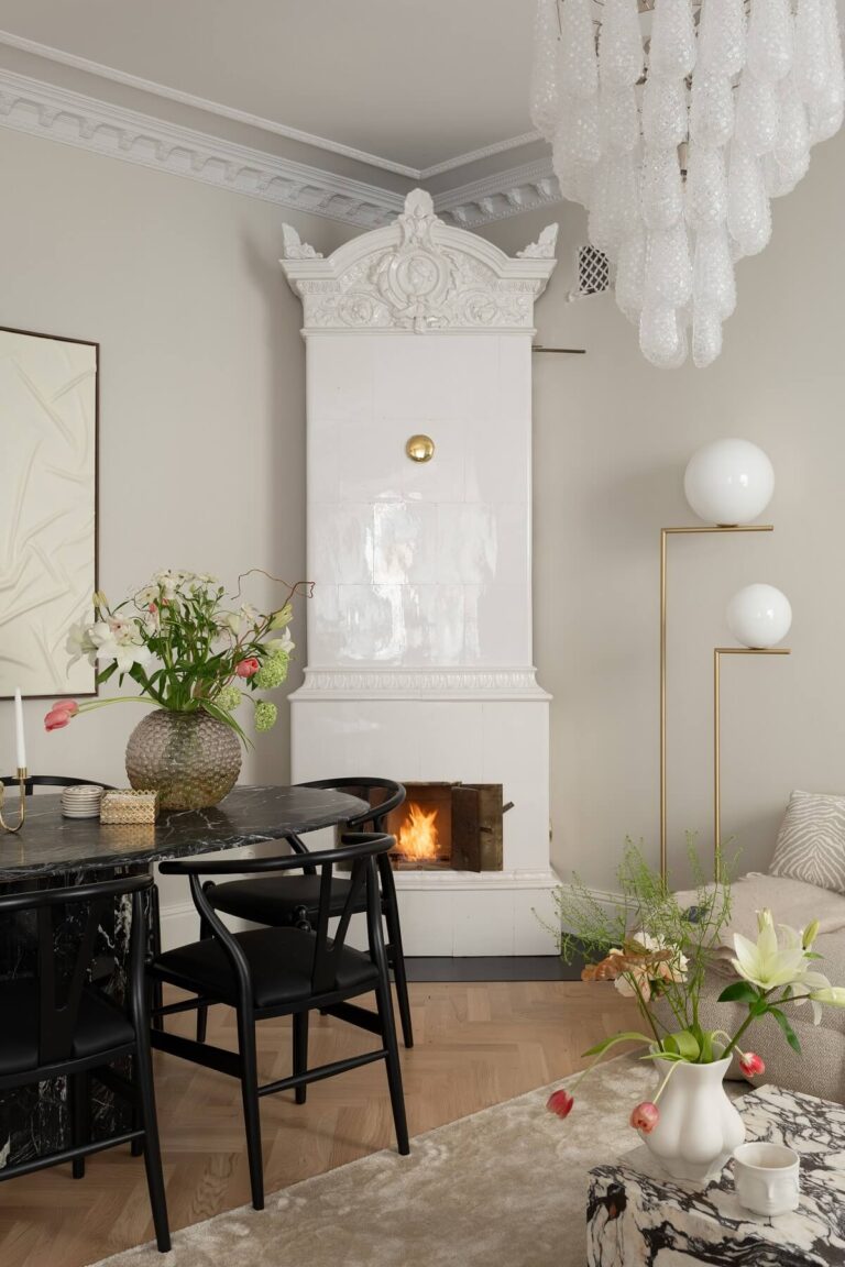 A Classic Look for a Swedish Apartment - The Nordroom - Traditional Swedish Apartment Interior Design