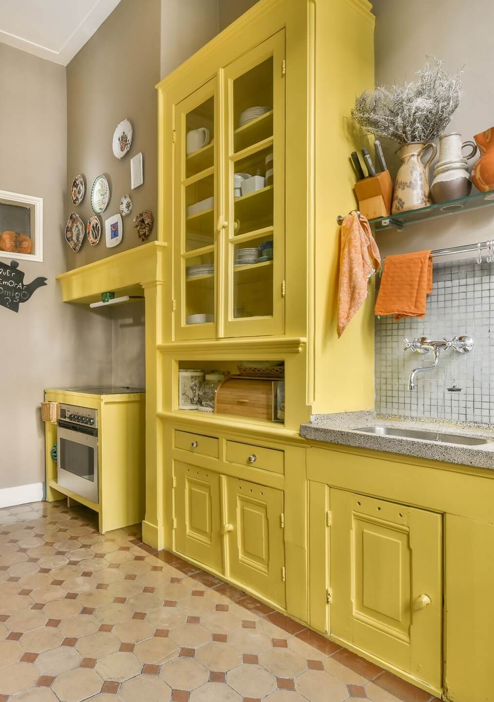 yellow country style kitchen nordroom Yellow Kitchen Design Ideas (with Paint Colors)