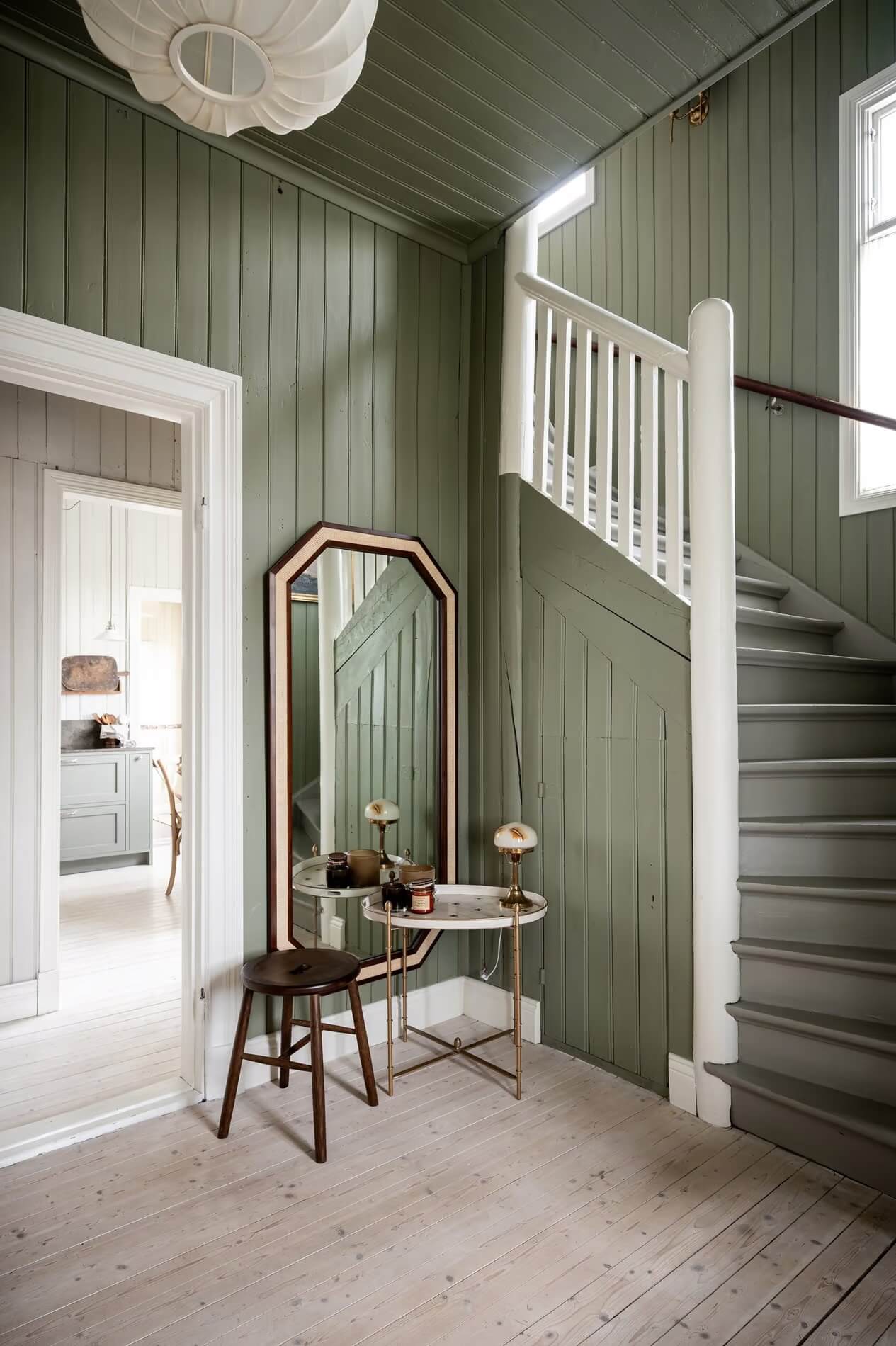 Image showcasing Original Charm in a Light Green Swedish Country House - The Nordroom