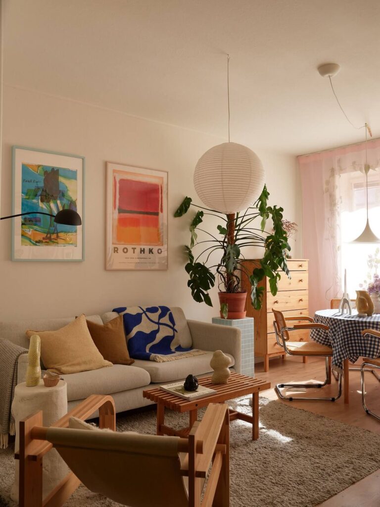 A Small Light Filled Apartment with Plants and Color - The Nordroom - Natural Light Small Apartment