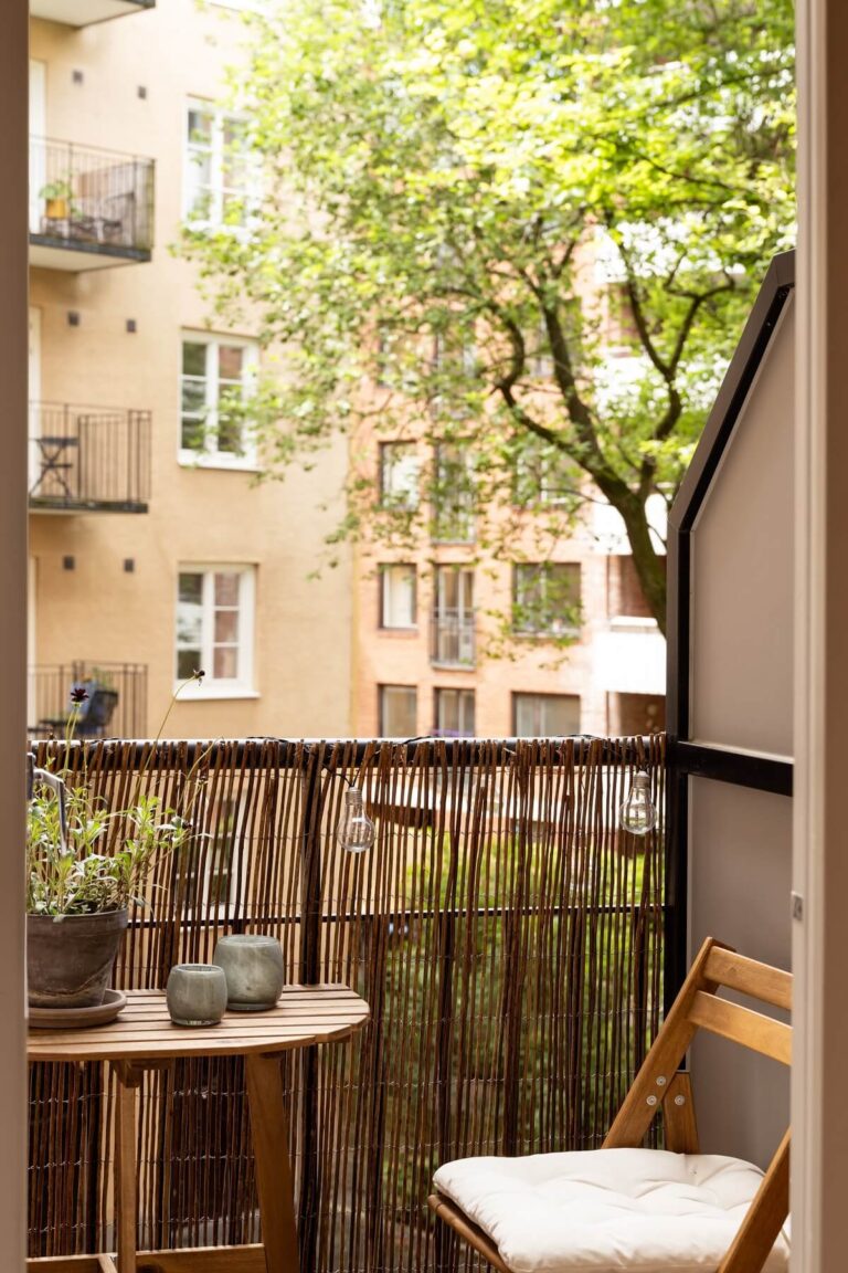Warm Colors and Painted Ceilings in a Swedish Apartment - The Nordroom - Indoor Balcony Landscaping For Swedish Apartments