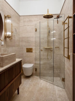 Travertine Tile In Danish Scandinavian Apartments