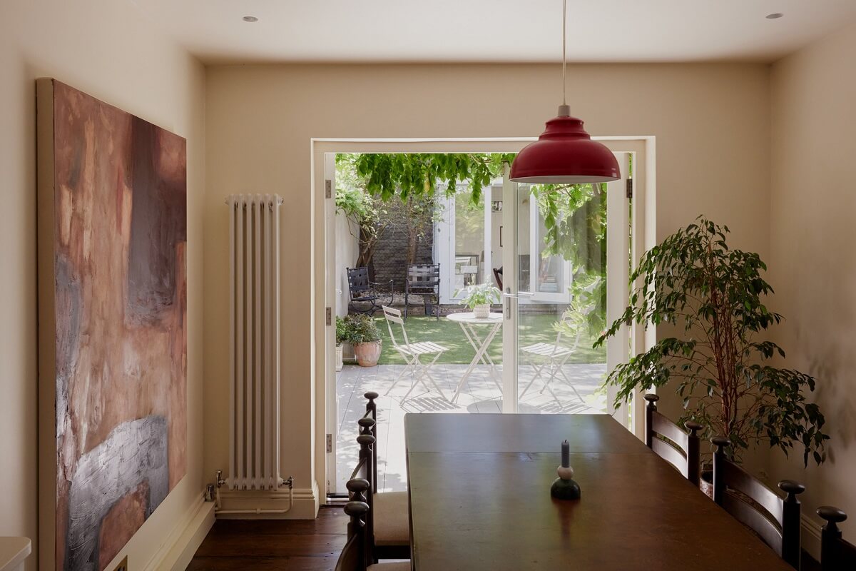 dining room with garden