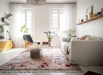 View of Scandinavian Apartment Interior Style Natural Colors, Cozy Textures ...