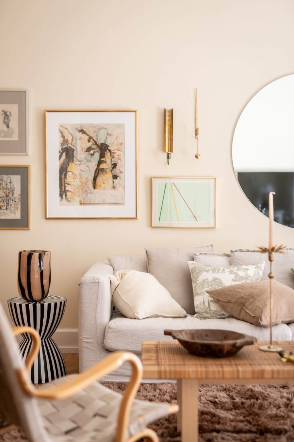 A Scandinavian Apartment with a Pale Yellow Living Room - The Nordroom