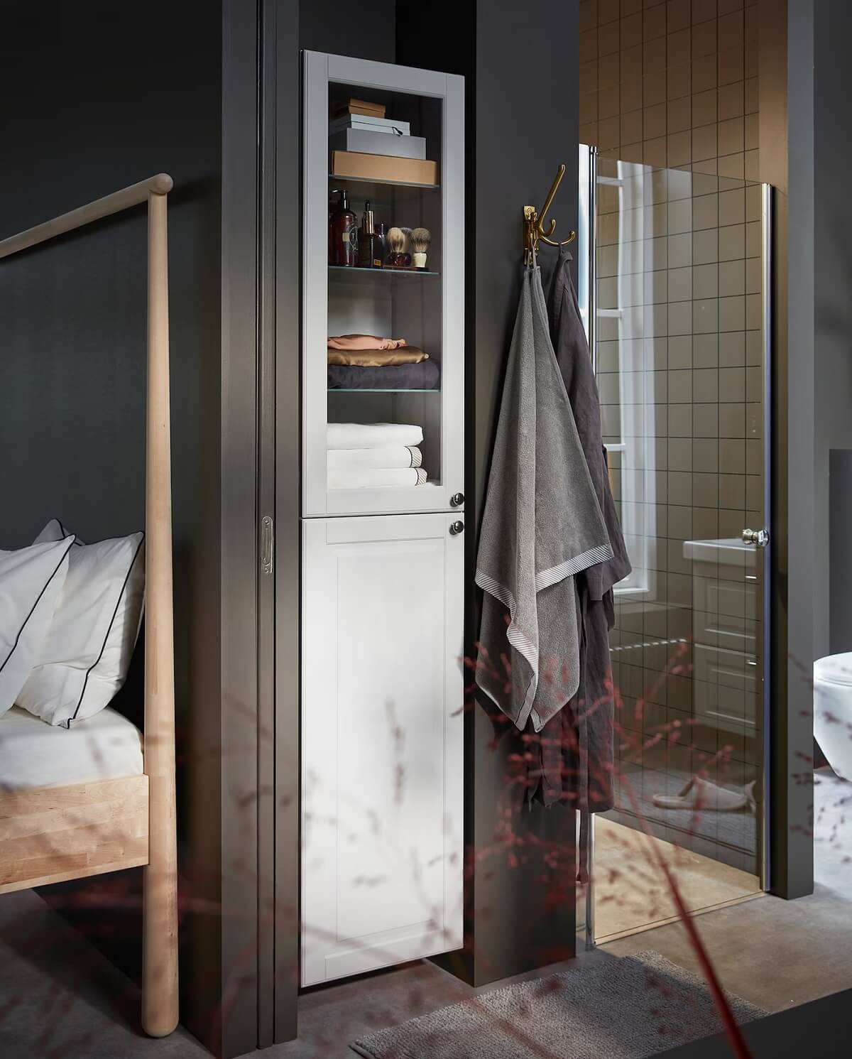 gray ikea bathroom