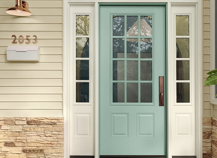 hgtv home color of the year 2025 Quietude front door nordroom HGTV Home by Sherwin-Williams Color of the Year 2025: Quietude