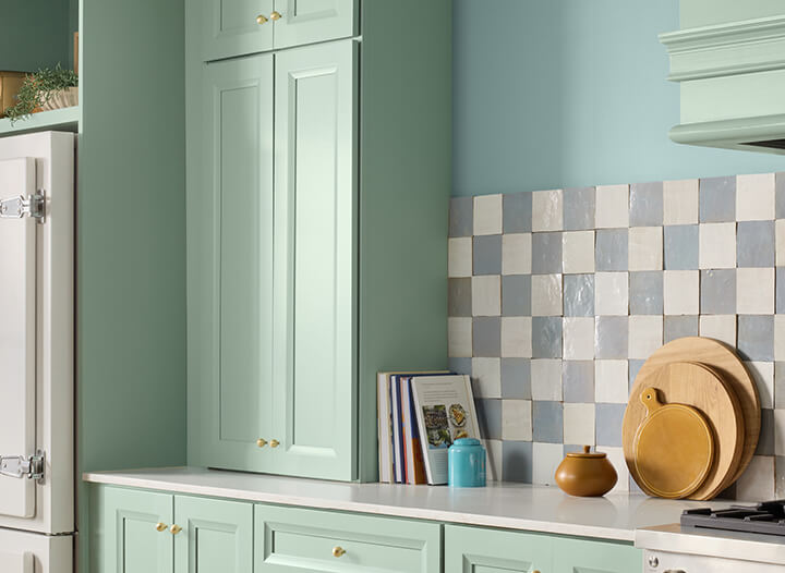 hgtv home color trends 2025 checkerboard splashback nordroom HGTV Home by Sherwin-Williams Color of the Year 2025: Quietude