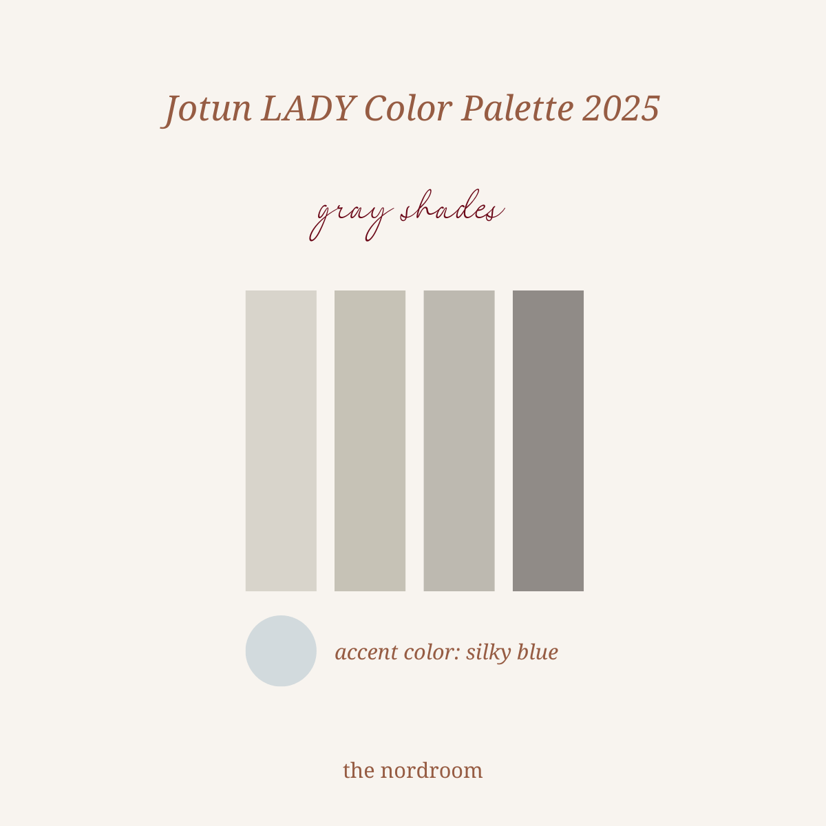 jotun lady color palette 2025 gray shades nordroom