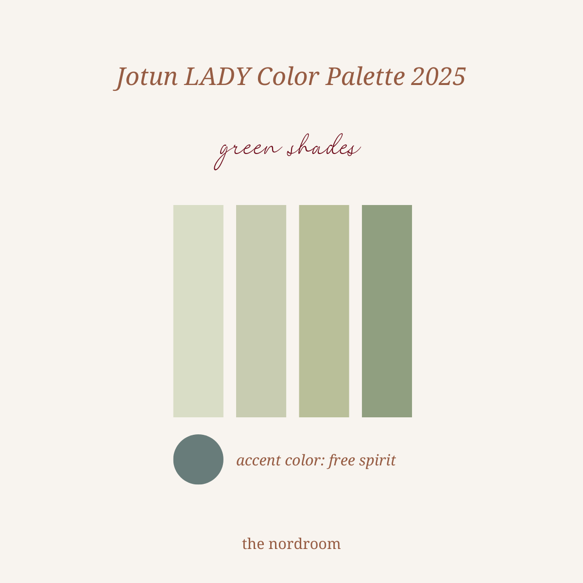 jotun lady color palette 2025 green shades nordroom