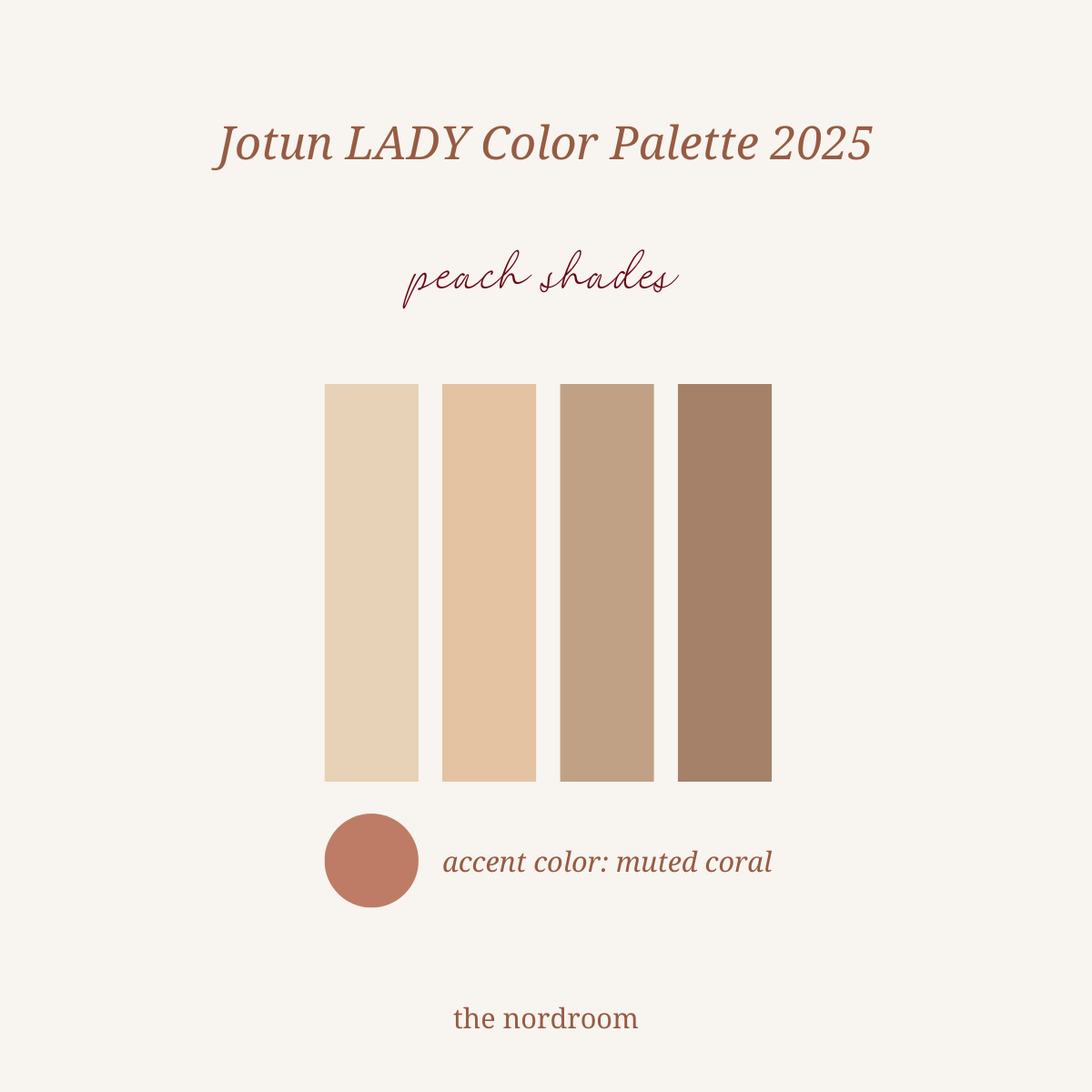 jotun lady color palette 2025 peach shades nordroom