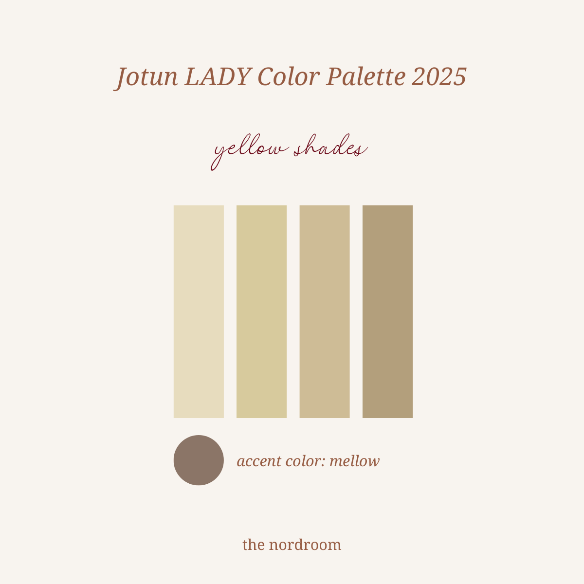jotun lady color palette 2025 yellow shades nordroom