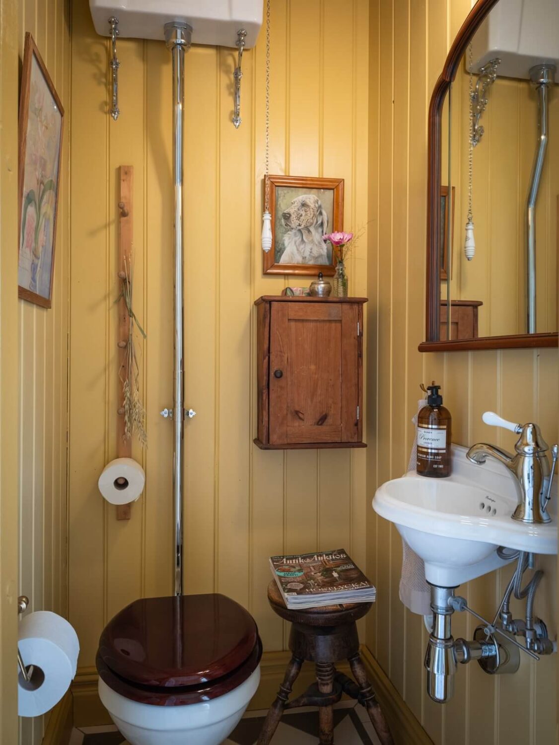 yellow vintage toilet