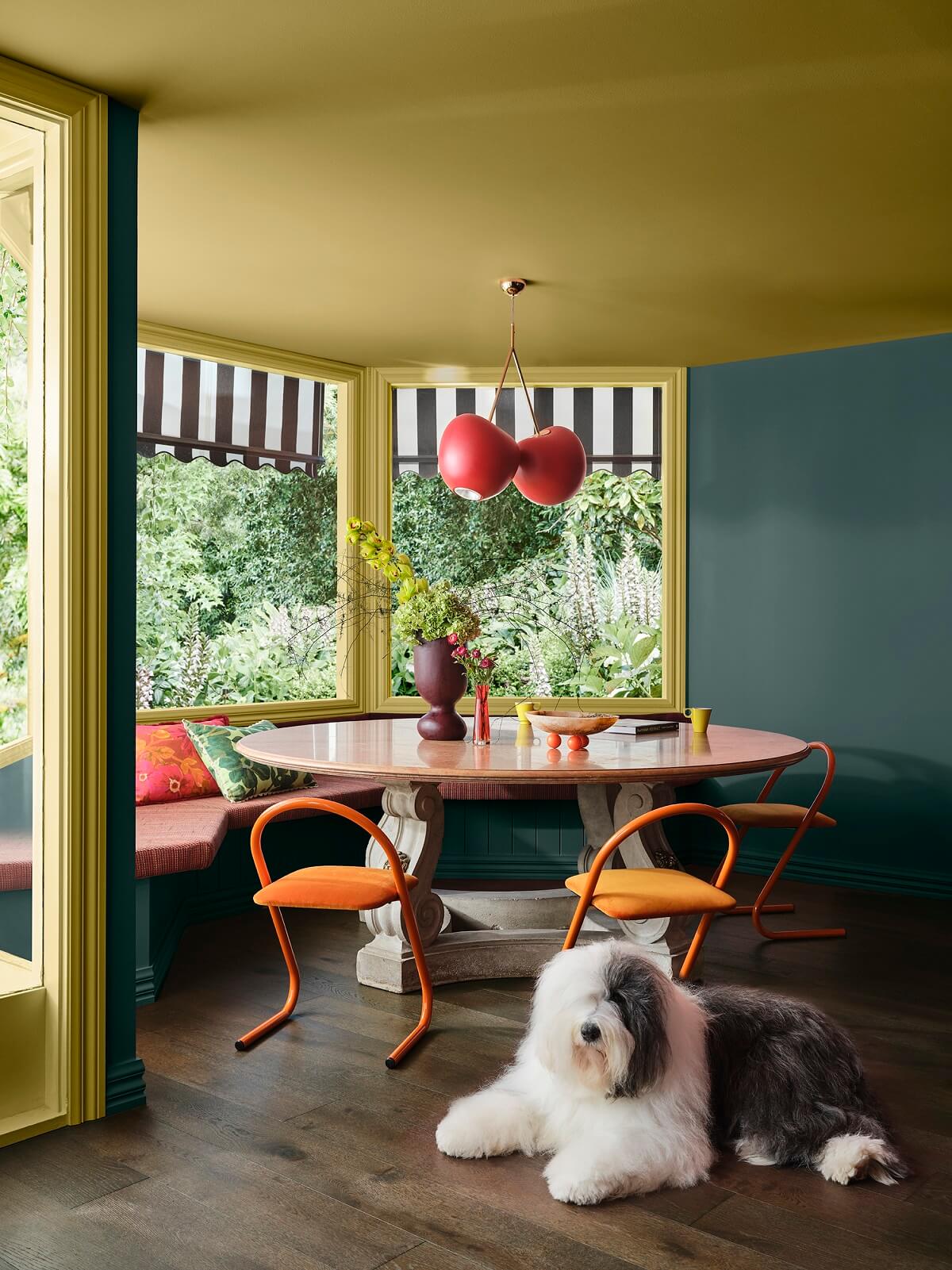 Dulux_Colour_Forecast_2025_Recollect_palette vintage style dining nook with window seat nordroom