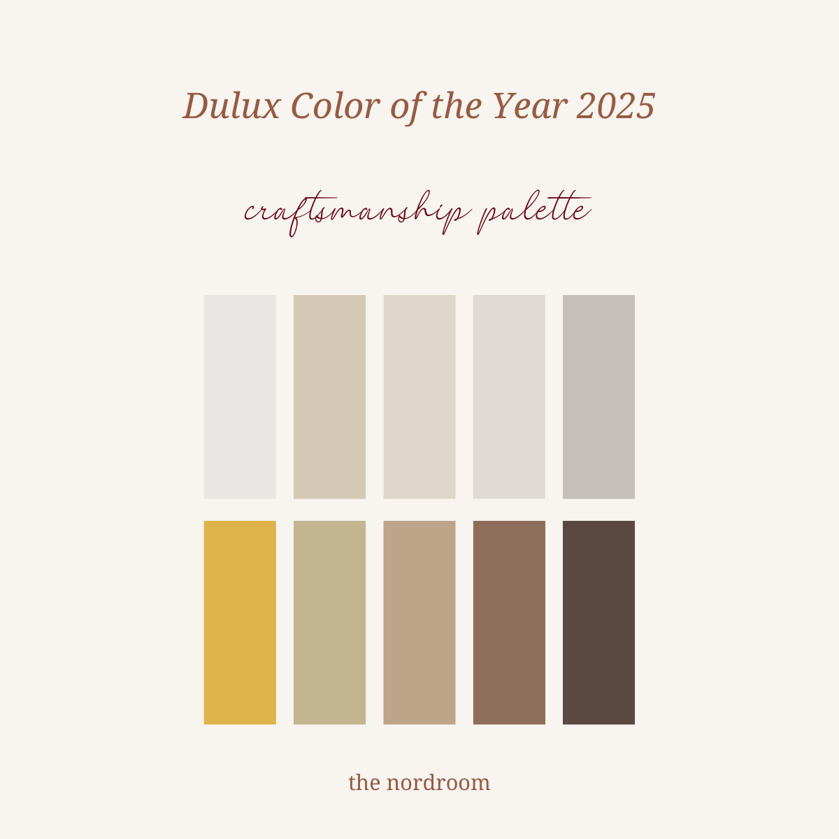dulux colour of the year 2025 craftsmanship palette nordroom